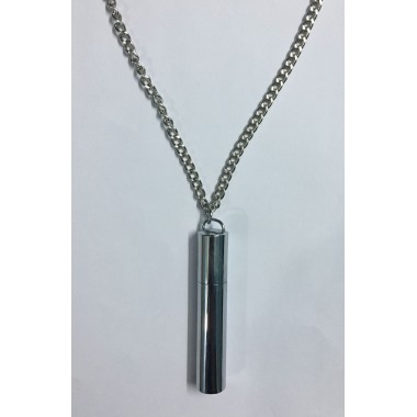 New Stainless Steel Large Bottle Chrome Vial Pendant Oil Vial Necklace/ Multi Purpose Used Chrome Vial