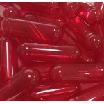 Full Transparent Red Color Empty Gelatin Capsule Hard Capsule Size 0 Stocking