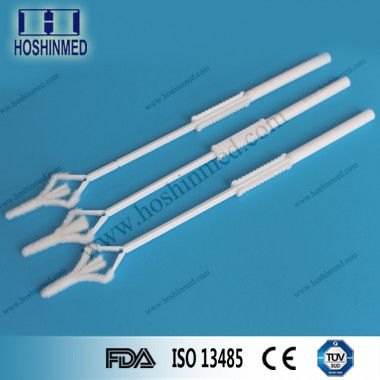 Medical nylon floss flocked cervical swab