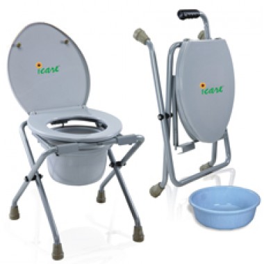 FOLDING COMMODE CHAIR