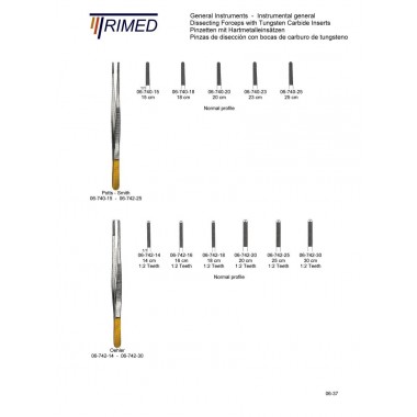 Dissecting Forceps With Tungsten Carbide Inserts