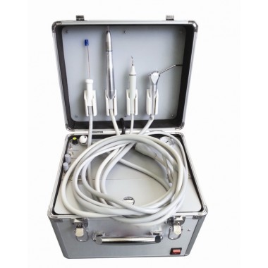 Mini portable dental unit with straight hand piece