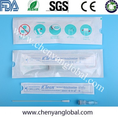 China disposable swine flu specimen collection oral sterile flocked sample collection kit