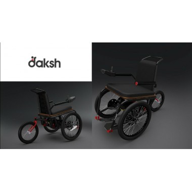 All terrain electric wheelchair , made of quickly serviceable and available cycle parts around the world.