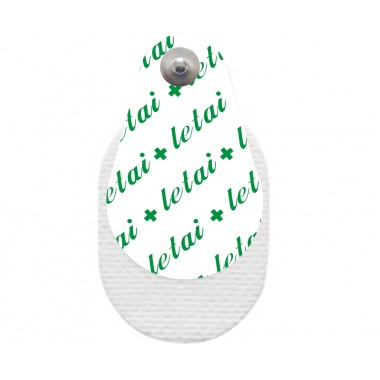 Disposable adult child solid gel oval eccentric button electrode