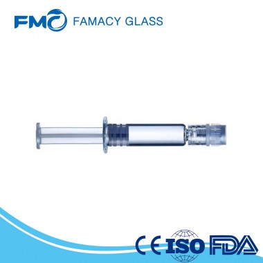 Prefilled custom logo luer lock 2ml standard cbd oil glass syringe manufacturer