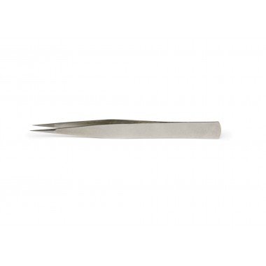 Tweezers, 11.5cm, Straight, 0.17x0.1mm Tips, Serrated