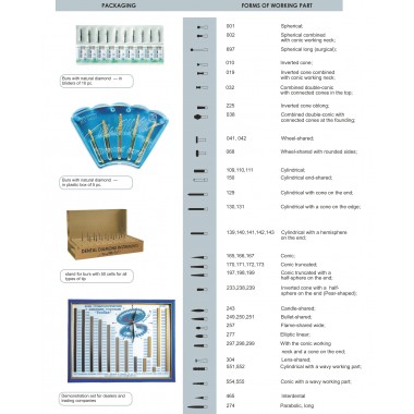 Dental diamond burs