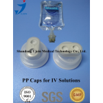 PP assembled caps for plastic infusion containers with films