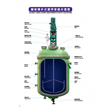 Glass-lined Open Type Mixing Vessels