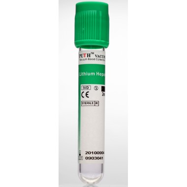 Vacuun Blood Collection Tube Heparin Green Cap