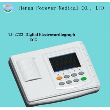 Three Channel ECG Electrocardiograph Machine