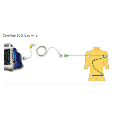 One-line ECG lead wire