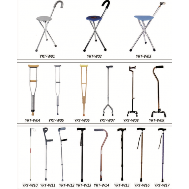 Non-slip four feet straight to aluminum alloy walking sticks