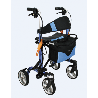 Move X50, Travel Rollator, Four Wheel Rollator, 2-Way Folding Rollator with Storage Bag