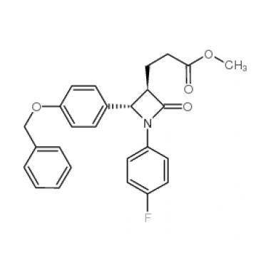 (3R,4S)-1-(4-fluorophenyl)-2-oxo-4-[4- (phenylmethoxy)phenyl]- 3-azetidinepropanoic acid, methyl ester