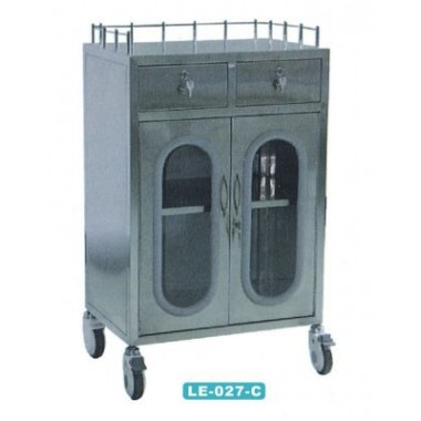 Stainless steel anaesthetic trolly