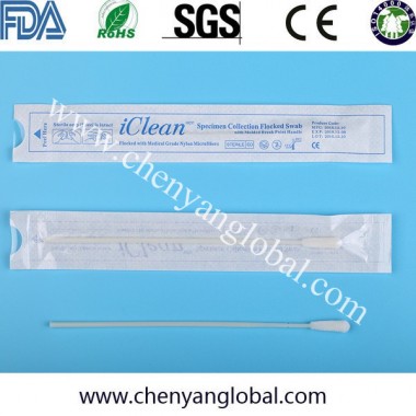 Medical Different types disposable oral sample collection sterile nylon flocked swabs