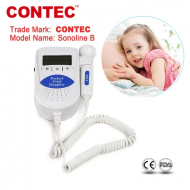 Real manufacturer CONTEC CE FDA  portable Baby heart monitor pocket  fetal Doppler